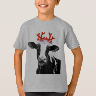 Koe met rendierAntlers T-shirt