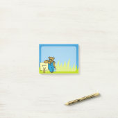 Koe met teken post-it® notes (Op bureau)