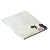 Koe met wervelingen en regenboogpastels notitieblok (Schuin)