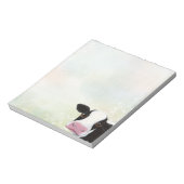 Koe met wervelingen en regenboogpastels notitieblok (Gedraaid)