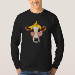Koe met zonnebril & headwrap Funny Country Girls F T-shirt