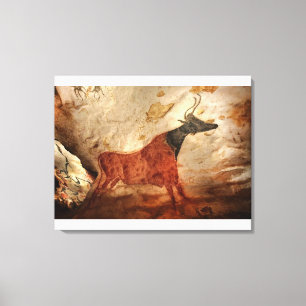 Koe met zwarte kop Lascaux Canvas Afdruk