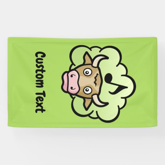 Koe Methaan Cartoon Banner (Horizontaal)