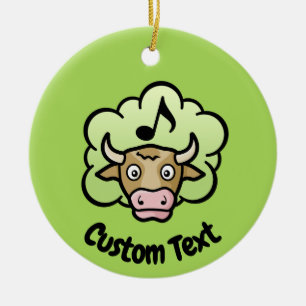Koe Methaan Cartoon Keramisch Ornament