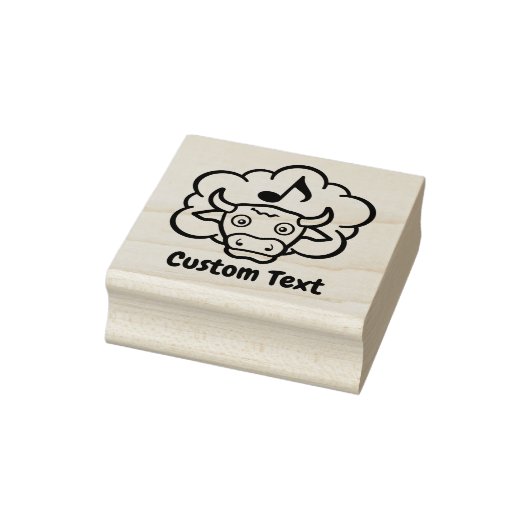 Koe Methaan Cartoon Rubber Stempel (Stempel)