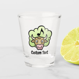Koe Methaan Cartoon Shot Glass Glas