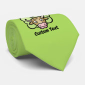 Koe Methaan Cartoon Stropdas (Opgerold)