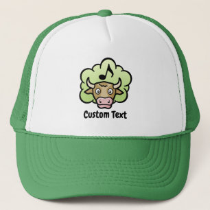 Koe Methaan Cartoon Trucker Hat Trucker Pet