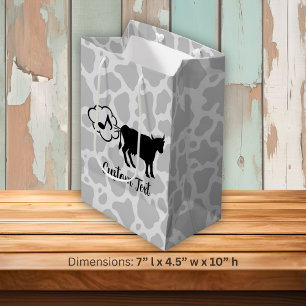 Koe Methaanpictogram Gift Bag Medium Cadeauzakje