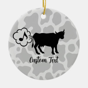 Koe Methaanpictogram Keramisch Ornament