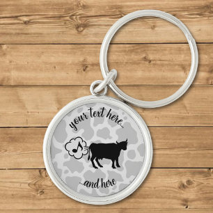 Koe methaanpictogram Sleutelhanger