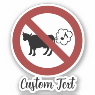 Koe methaanpictogram Sticker