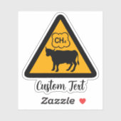 Koe methaanpictogram Sticker (Vel)