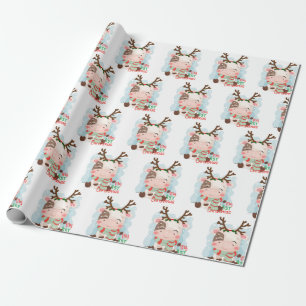 Koe mijn eerste kerstmis cadeaupapier