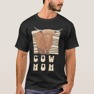 Koe Moeder Boer Schotse Hooglanders Koeienmeisje T-shirt