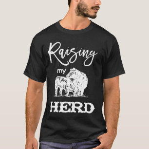 Koe Moeder Familie Mijn Kudde Opfokende Boerderij T-shirt