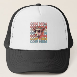 Koe Moeder Retro Zonnebril Koe Vintage Gravure Des Trucker Pet