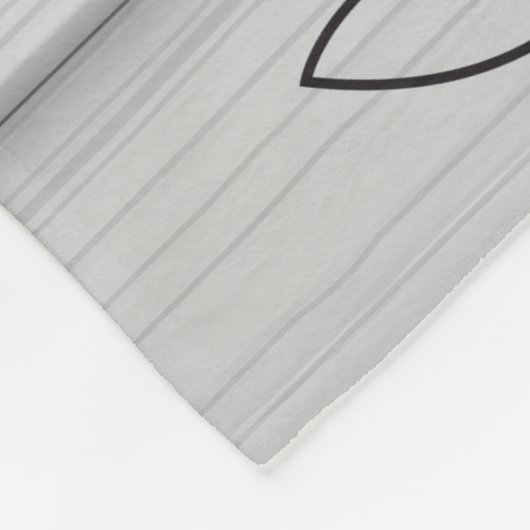 Koe Monogram hout Dierlijk Rustisch Fleece Deken (Hoek)