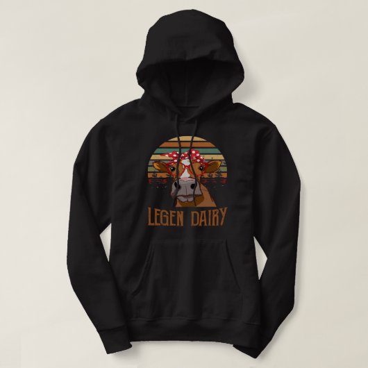 Koe Mooey Legend Dairy Koe Funny Heifer Fa Hoodie (Design voorkant)