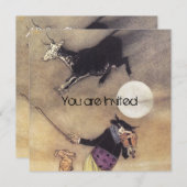 Koe Moon Baby shower Kaart (Voorkant / Achterkant)