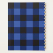 Koe Naam Blauw Plaid Dierenpatroon Planner (Achterkant)