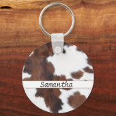Koe — Naam donker afdrukken Sleutelhanger (Voorkant)