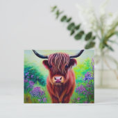 Koe natuur Hoogland Briefkaart (Staand voorkant)