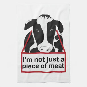Koe niet alleen vlees van Funny Kitchen Towel Theedoek