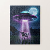 Koe ontmoet buitenaardse wezens. legpuzzel (Verticaal)