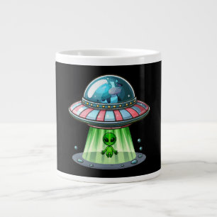 Koe ontvoerende alien extra grote beker