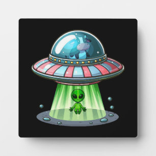 Koe ontvoerende alien fotoplaat