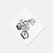 Koe op een mountainbike servet (Hoek)