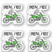 Koe op motor sticker (Voorkant)