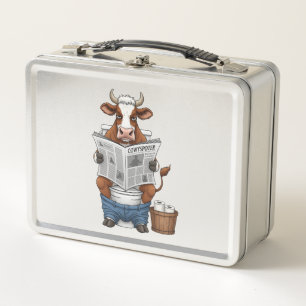 Koe op toilet PNG, Grappig boerderijdier