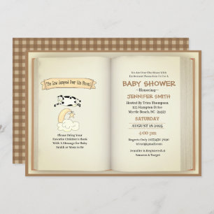 Koe over het Baby shower van de maan Kaart