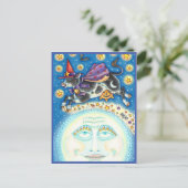 KOE OVER HET MAN IN DE MON, KORTE WAARDE FEESTDAGENKAART (Staand voorkant)