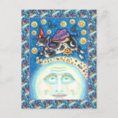 KOE OVER HET MAN IN DE MON, KORTE WAARDE FEESTDAGENKAART (Voorkant)