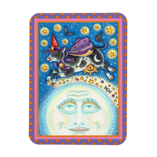 KOE OVER HET MAN IN DE MON, KORTE WAARDE MAGNEET (Verticaal)