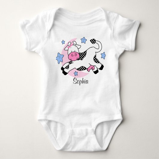 Koe over Moon-Baby Romper (Voorkant)