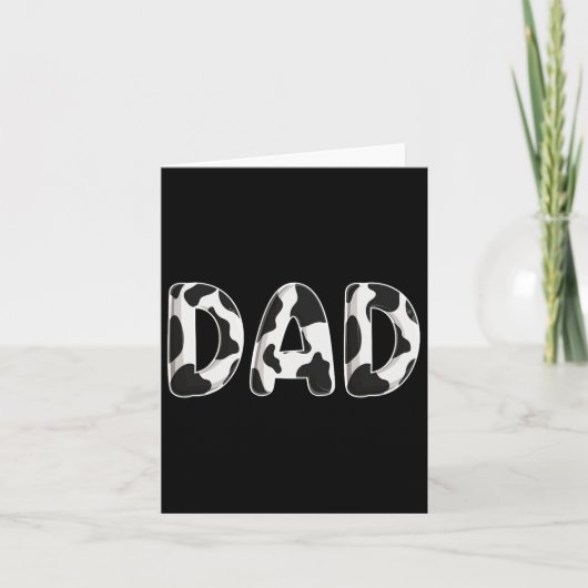 Koe Pap Birthday Family Matching Fathers Day Boy G Kaart (Voorkant)