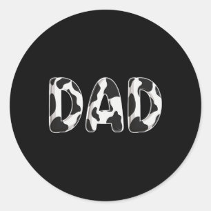 Koe Pap Birthday Family Matching Fathers Day Boy G Ronde Sticker