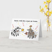 Koe Partij Verjaardag Kaart (Gele Bloem)