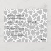 Koe Patroon Achtergrond Bruiloft Dank u Briefkaart (Achterkant)