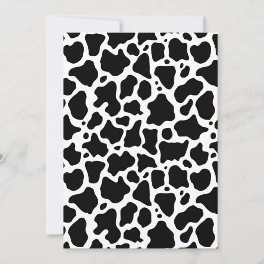 Koe Patroon Achtergrond bruiloft uitnodiging (Achterkant)