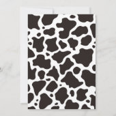 Koe patroon achtergrond Uitnodiging (Achterkant)