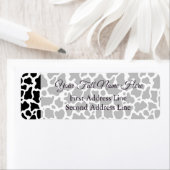 Koe Patroon Achtergrondbruiloft Adresetiketten Etiket (Insitu)