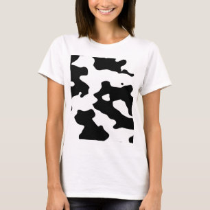 Koe Patroon zwart-wit T-shirt