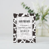 Koe patroonachtergrond Het briefkaart Datum opslaa (Staand voorkant)