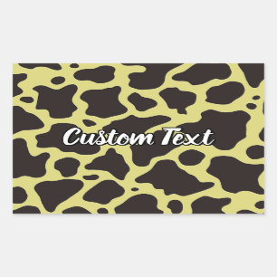 Koe patroonsticker rechthoekige sticker