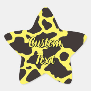 Koe patroonsticker ster sticker